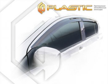 1 839 р. Ветровики дверей CA-Plastic  Subaru Pleo Plus  LA300F, LA310F (2012-2017) хэтчбек 5 дв. дорестайлинг, хэтчбек 5 дв. рестайлинг (Classic полупрозрачный)  с доставкой в г. Новочеркасск. Увеличить фотографию 1