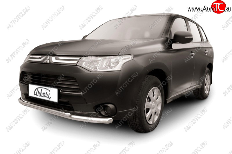 20 999 р. Защита переднего бампера двойная (диаметр 57+42 мм) Arbori  Mitsubishi Outlander  GF (2012-2014) дорестайлинг  с доставкой в г. Новочеркасск