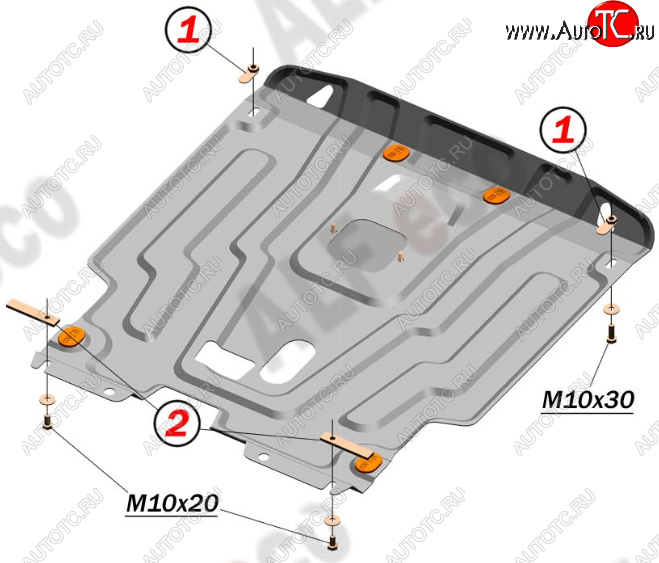 15 399 р. Защита картера двигателя и КПП Alfeco  Chevrolet Lacetti ( седан,  универсал,  хэтчбек) (2002-2013) (Алюминий 4 мм)  с доставкой в г. Новочеркасск