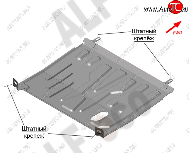 9 899 р. Защита картера двигателя и КПП (V-1,6 AКПП) Alfeco  Datsun on-DO (2014-2019) седан дорестайлинг (Алюминий 4 мм)  с доставкой в г. Новочеркасск