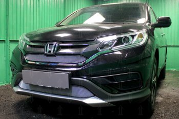 2 969 р.           Защита радиатора Honda CR-V IV 2015-2017 2.0 chrome низ Honda CR-V RM1,RM3,RM4 рестайлинг (2014-2018) (хром)  с доставкой в г. Новочеркасск. Увеличить фотографию 1