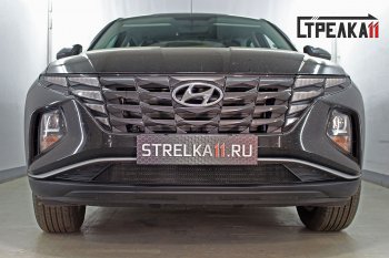 Защитная сетка радиатора в бампер (ячейка 3х7 мм) Стрелка11 Стандарт Hyundai (Хюндаи) Tucson (Туссон)  NX4 (2020-2022) NX4