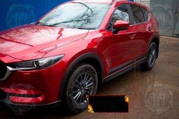 1 269 р. Передний левый молдинг на дверь Русская Артель Mazda CX-5 KF (2016-2024) (Поверхность шагрень)  с доставкой в г. Новочеркасск. Увеличить фотографию 1