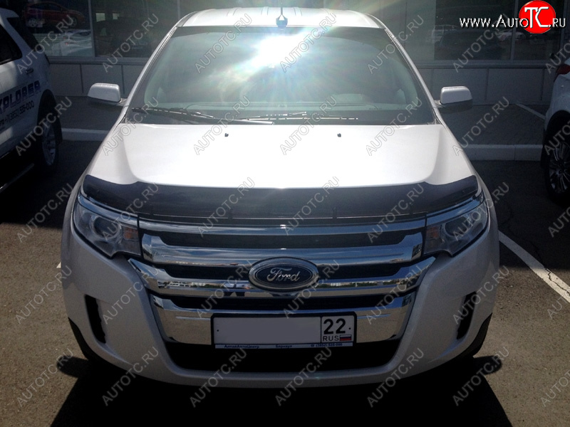 3 299 р. Дефлектор капота SIM Ford Edge U387 рестайлинг (2011-2015)  с доставкой в г. Новочеркасск