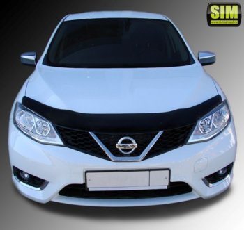 Дефлектор капота SIM Nissan Tiida 2 хэтчбек C12 (2011-2019)