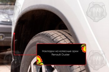 1 359 р. Задняя правая накладка на колесные арки Вариант 2 Русская Артель  Renault Duster  HM (2020-2024) (Поверхность текстурная)  с доставкой в г. Новочеркасск. Увеличить фотографию 1