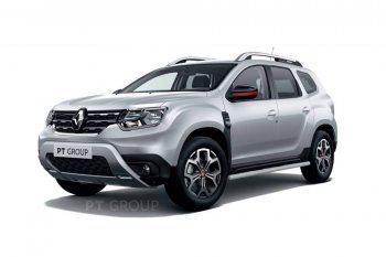 6 849 р. Защита порогов (прямая, Ø63 мм) Petroil Tuning Renault Duster HM (2020-2024)  с доставкой в г. Новочеркасск. Увеличить фотографию 1