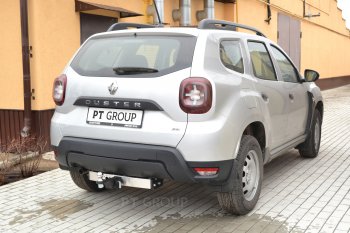 18 399 р. Фаркоп (с нержавеющей накладкой) Petroil Tuning Renault Duster HM (2020-2024) (Без заглушки )  с доставкой в г. Новочеркасск. Увеличить фотографию 2