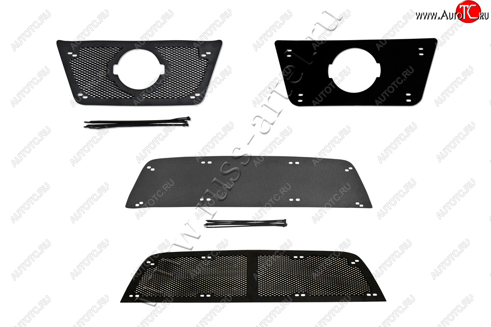 5 299 р. Комплект сетка и зимняя заглушка решетки радиатора и переднего бампера Русская Артель  Nissan Terrano  D10 (2013-2016) дорестайлинг (Поверхность текстурная)  с доставкой в г. Новочеркасск