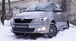 959 р. Зимняя заглушка решетки переднего бампера РА Skoda Fabia Mk2 универсал рестайлинг (2010-2014)  с доставкой в г. Новочеркасск. Увеличить фотографию 3