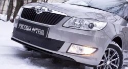 959 р. Зимняя заглушка решетки переднего бампера РА  Skoda Fabia  Mk2 (2010-2014) универсал рестайлинг, хэтчбэк рестайлинг  с доставкой в г. Новочеркасск. Увеличить фотографию 1