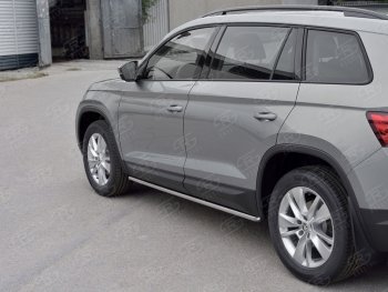 15 299 р. Защита порогов Russtal из круглой трубы диаметром 42 мм v3 Skoda Kodiaq NU7 дорестайлинг (2017-2021)  с доставкой в г. Новочеркасск. Увеличить фотографию 2