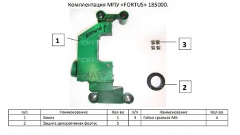 11 749 р. Замок КПП FORTUS 6MT Skoda Kodiaq NU7 дорестайлинг (2017-2021)  с доставкой в г. Новочеркасск. Увеличить фотографию 3