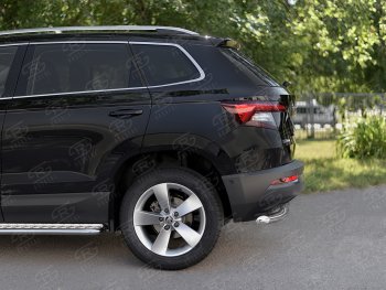 10 949 р. Защита заднего бампера (Ø63 мм, нержавейка) Russtal Skoda Kodiaq NU7 дорестайлинг (2017-2021)  с доставкой в г. Новочеркасск. Увеличить фотографию 3