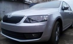 2 569 р. Сетка (для комплектации Ambition, Elegance) на бампер Russtal (черная) Skoda Octavia A7 дорестайлинг универсал (2012-2017)  с доставкой в г. Новочеркасск. Увеличить фотографию 2