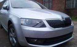 2 569 р. Сетка (для комплектации Ambition, Elegance) на бампер Russtal (черная) Skoda Octavia A7 дорестайлинг универсал (2012-2017)  с доставкой в г. Новочеркасск. Увеличить фотографию 3