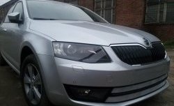 2 699 р. Сетка (для комплектации Ambition, Elegance) на бампер Russtal (хром) Skoda Octavia A7 дорестайлинг универсал (2012-2017)  с доставкой в г. Новочеркасск. Увеличить фотографию 3