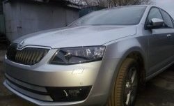 2 699 р. Сетка (для комплектации Ambition, Elegance) на бампер Russtal (хром)  Skoda Octavia  A7 (2012-2017) дорестайлинг лифтбэк, дорестайлинг универсал  с доставкой в г. Новочеркасск. Увеличить фотографию 4