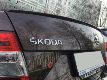 3 399 р. Лип спойлер АВТОКРАТ Skoda Octavia A7 рестайлинг лифтбэк (2016-2020) (Неокрашенный)  с доставкой в г. Новочеркасск. Увеличить фотографию 4