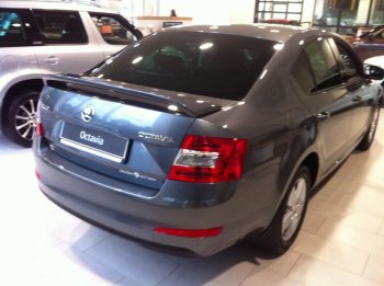 2 649 р. Спойлер LitCompany  Skoda Octavia  A7 (2012-2020) дорестайлинг лифтбэк, рестайлинг лифтбэк (Неокрашенный)  с доставкой в г. Новочеркасск. Увеличить фотографию 5