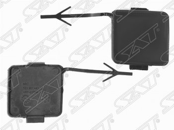 219 р. Заглушка буксировочной проушины в задний бампер SAT Skoda Octavia A7 дорестайлинг лифтбэк (2012-2017) (Неокрашенная)  с доставкой в г. Новочеркасск. Увеличить фотографию 1