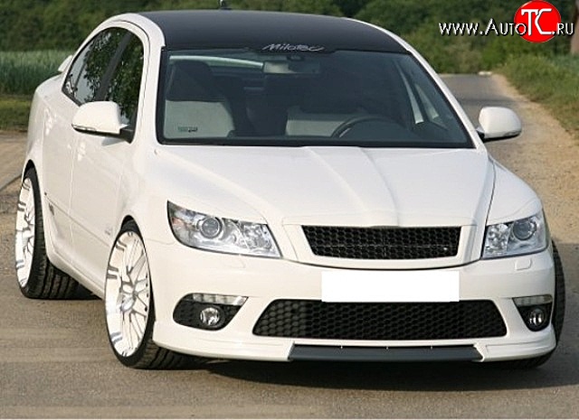 3 699 р. Решётка радиатора RS Style Skoda Octavia A5 рестайлинг универсал (2008-2013) (Алюминиевая черная сетка, Неокрашенная)  с доставкой в г. Новочеркасск