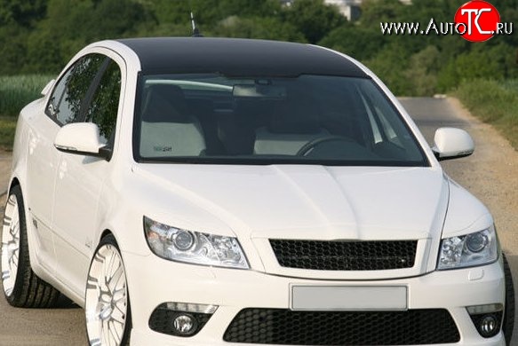 869 р. Реснички на фары M-VRS Skoda Octavia A5 рестайлинг универсал (2008-2013) (Неокрашенные)  с доставкой в г. Новочеркасск