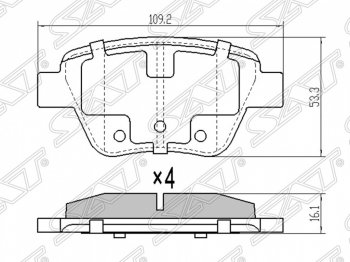 Колодки тормозные SAT (задние) Skoda Octavia A5 дорестайлинг универсал (2004-2008)