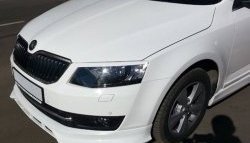 5 999 р. Накладка на передний бампер CT  Skoda Octavia  A7 (2012-2017) дорестайлинг лифтбэк, дорестайлинг универсал (Неокрашенная)  с доставкой в г. Новочеркасск. Увеличить фотографию 3