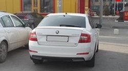 1 799 р. Имитация насадок глушителя на задний бампер Sport  Skoda Octavia  A7 (2012-2017) дорестайлинг лифтбэк, дорестайлинг универсал (Неокрашенная)  с доставкой в г. Новочеркасск. Увеличить фотографию 4