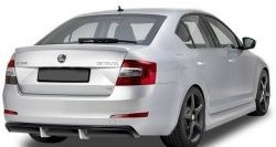 5 999 р. Накладка на задний бампер CT  Skoda Octavia  A7 (2012-2017) дорестайлинг лифтбэк, дорестайлинг универсал (Неокрашенная)  с доставкой в г. Новочеркасск. Увеличить фотографию 2