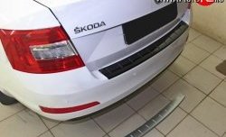 1 259 р. Накладка защитная на задний бампер Drive  Skoda Octavia  A7 (2012-2020) дорестайлинг лифтбэк, дорестайлинг универсал, рестайлинг лифтбэк, рестайлинг универсал (Глянец под окраску, Неокрашенная)  с доставкой в г. Новочеркасск. Увеличить фотографию 1