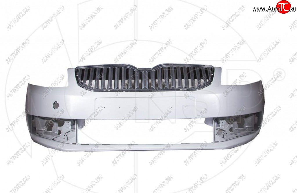 7 549 р. Передний бампер NSP (с решеткой радиатора)  Skoda Octavia  A7 (2012-2017) дорестайлинг лифтбэк, дорестайлинг универсал (Неокрашенный)  с доставкой в г. Новочеркасск