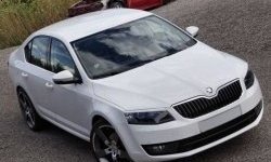 1 199 р. Реснички на фары CT Skoda Octavia A7 дорестайлинг лифтбэк (2012-2017) (Неокрашенные)  с доставкой в г. Новочеркасск. Увеличить фотографию 1