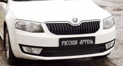 819 р. Реснички на фары RA  Skoda Octavia  A7 (2012-2017) дорестайлинг лифтбэк, дорестайлинг универсал (Неокрашенные)  с доставкой в г. Новочеркасск. Увеличить фотографию 5