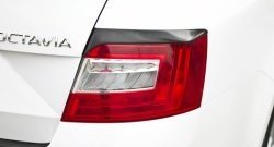 899 р. Реснички на фонари RA  Skoda Octavia  A7 (2012-2020) дорестайлинг лифтбэк, рестайлинг лифтбэк (Неокрашенные)  с доставкой в г. Новочеркасск. Увеличить фотографию 1