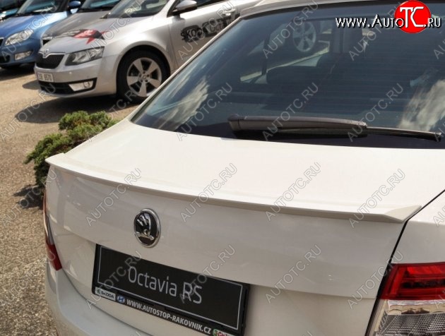 3 499 р. Лип спойлер CT  Skoda Octavia  A7 (2012-2020) дорестайлинг лифтбэк, рестайлинг лифтбэк (Неокрашенный)  с доставкой в г. Новочеркасск