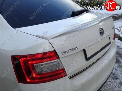 3 699 р. Лип спойлер RS Style  Skoda Octavia  A7 (2012-2020) дорестайлинг лифтбэк, рестайлинг лифтбэк (Неокрашенный)  с доставкой в г. Новочеркасск