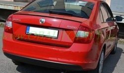 3 499 р. Лип спойлер CT Skoda Rapid NH3 дорестайлинг лифтбэк (2012-2017) (Неокрашенный)  с доставкой в г. Новочеркасск. Увеличить фотографию 3