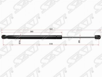 Газовый упор крышки багажника SAT Skoda (Шкода) Rapid (Рапид)  NH3 (2012-2020) NH3 дорестайлинг лифтбэк, рестайлинг лифтбэк