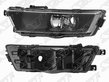 Левая противотуманная фара (чёрная) SAT Skoda (Шкода) Rapid (Рапид)  NH3 (2012-2017) NH3 дорестайлинг лифтбэк