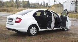 2 149 р. Накладки на порожки автомобиля RA Skoda Rapid NH3 дорестайлинг лифтбэк (2012-2017) (Комплект (передние+задние))  с доставкой в г. Новочеркасск. Увеличить фотографию 4