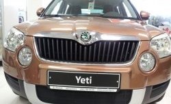 1 469 р. Сетка на бампер Russtal (черная) Skoda Yeti (2009-2013)  с доставкой в г. Новочеркасск. Увеличить фотографию 1