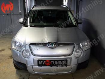 4 999 р. Зимние заглушки (верхняя и нижняя) MV-Tuning Skoda Yeti (2009-2013) (Неокрашенная)  с доставкой в г. Новочеркасск. Увеличить фотографию 1