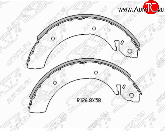 1 879 р. Комплект задних тормозных колодок SAT  SSANGYONG Actyon  1 - Rexton  Y200  с доставкой в г. Новочеркасск