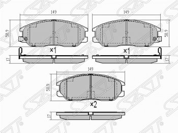 Колодки тормозные (передние) SAT SSANGYONG Actyon Sport (2012-2024)