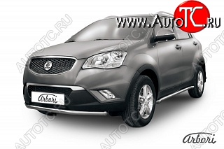 11 609 р. Защита переднего бампера Arbori SSANGYONG Actyon дорестайлинг (2010-2013)  с доставкой в г. Новочеркасск