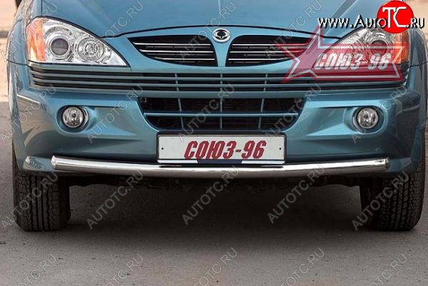 9 989 р. Защита переднего бампера одинарная Souz-96 (d60) SSANGYONG Kyron дорестайлинг (2005-2007)  с доставкой в г. Новочеркасск