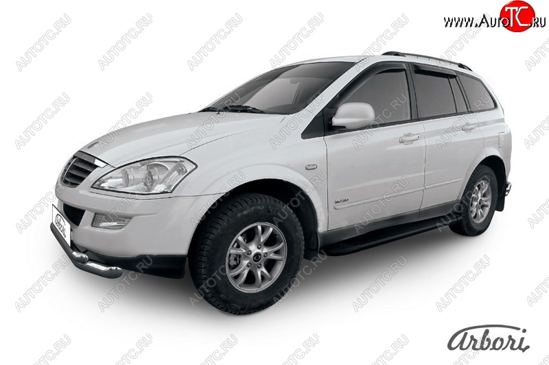 11 609 р. Порожки для ног Arbori Optima Black SSANGYONG Kyron рестайлинг (2007-2016)  с доставкой в г. Новочеркасск