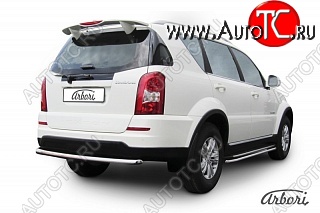 8 549 р. Защита заднего бампера Arbori SSANGYONG Rexton Y290 (2012-2017)  с доставкой в г. Новочеркасск